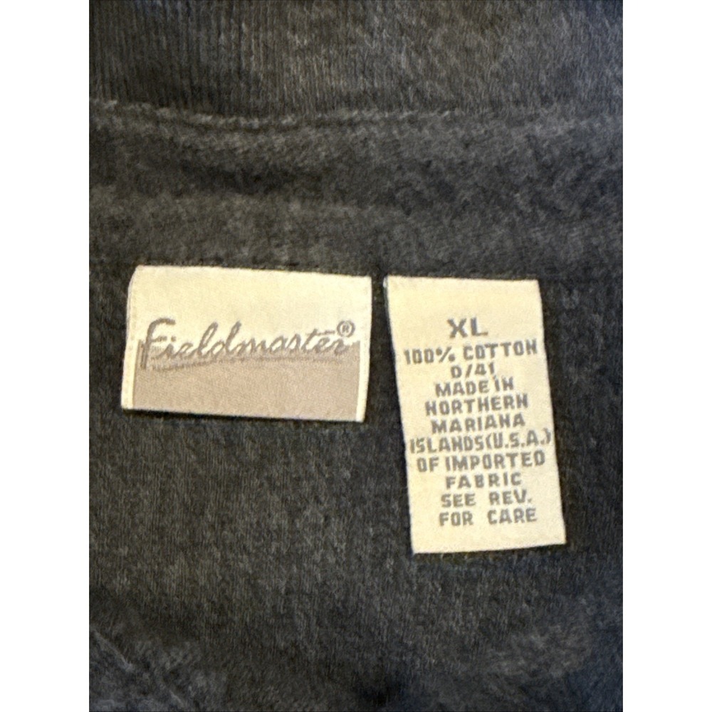 Vintage FieldMaster Sweater Made in USA XL 100% Cotton Button Neck Pullover - Picture 3 of 8